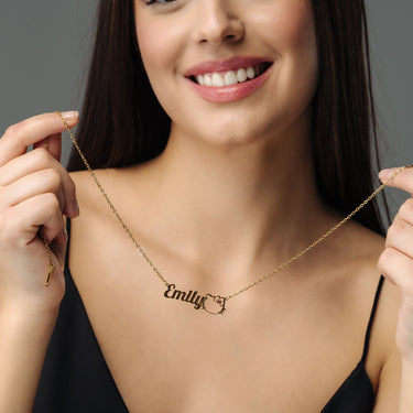 Kitty Name Necklace - Personalised Necklace - Custom Necklace - Necklaces for Girlfriend - Necklaces for Moms Necklace Brother & Sisters